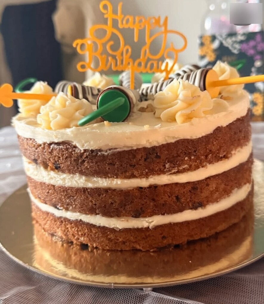 A naked carrot cake by Julie of Baked & Bejuled